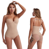 King Mcgreen Star Underwire Bodysuit for Women – Deep V-Neck Backless Shapewear, Stretch Silky Body Shaper